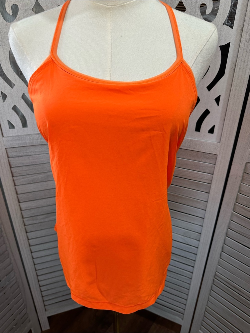 lululemon athletica Bright Orange Spaghetti-Strap Tank size 8